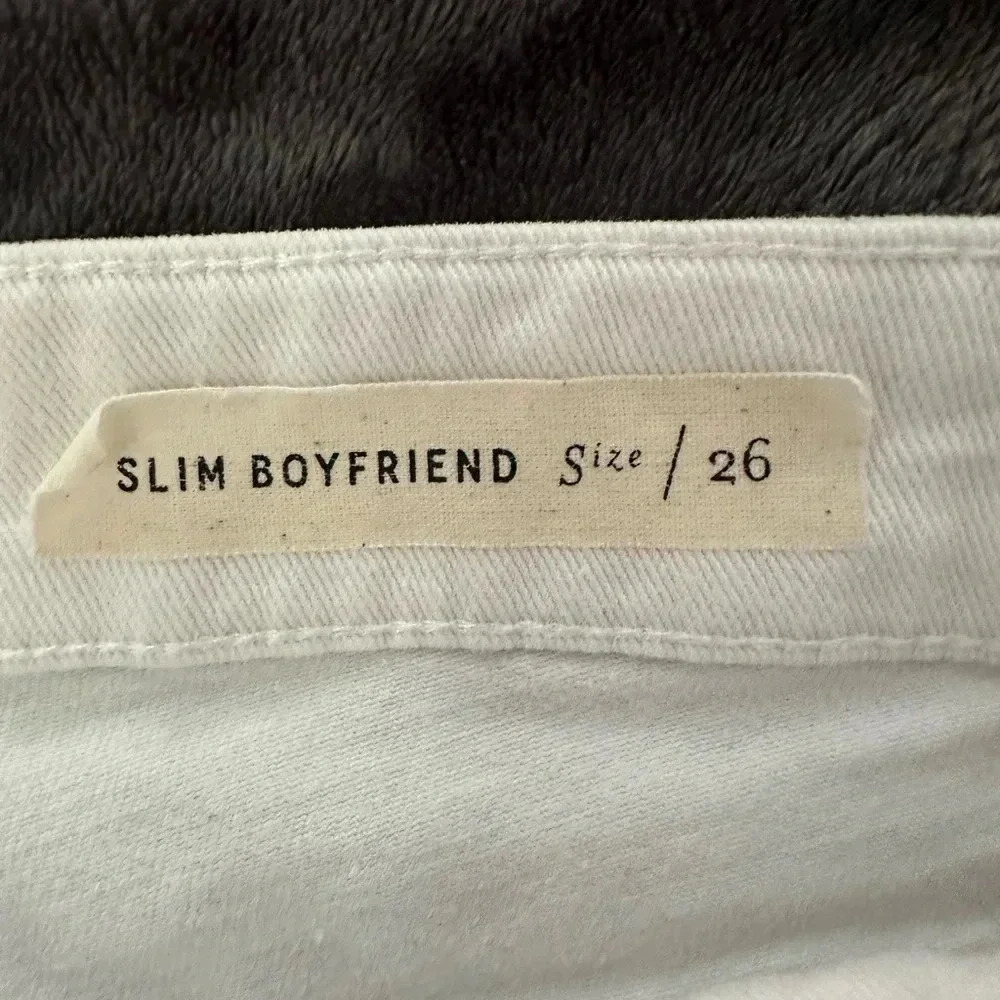Pilcro and the Letterpress Anthropologie Slim Boyfriend Shorts size 26 white - Picture 3 of 5